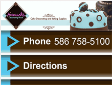 Tablet Screenshot of heinrichscakedecorating.com